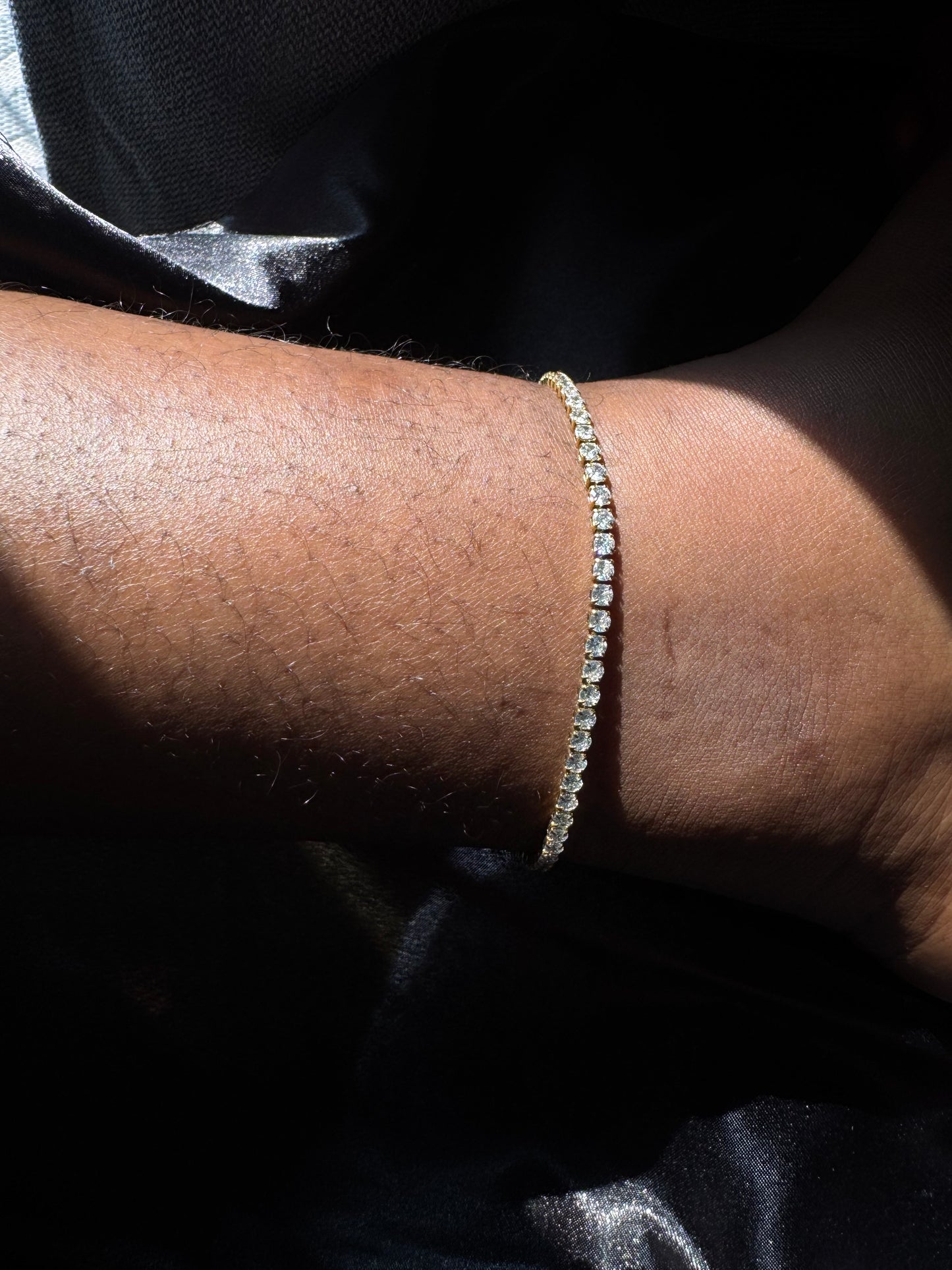 ✨ Radiant Gold Tennis Anklet | Minimalist Sparkle Everyday Jewelry